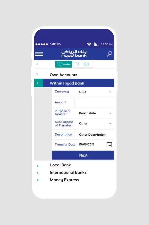 Spark Projects - Riyad Bank UI/UX