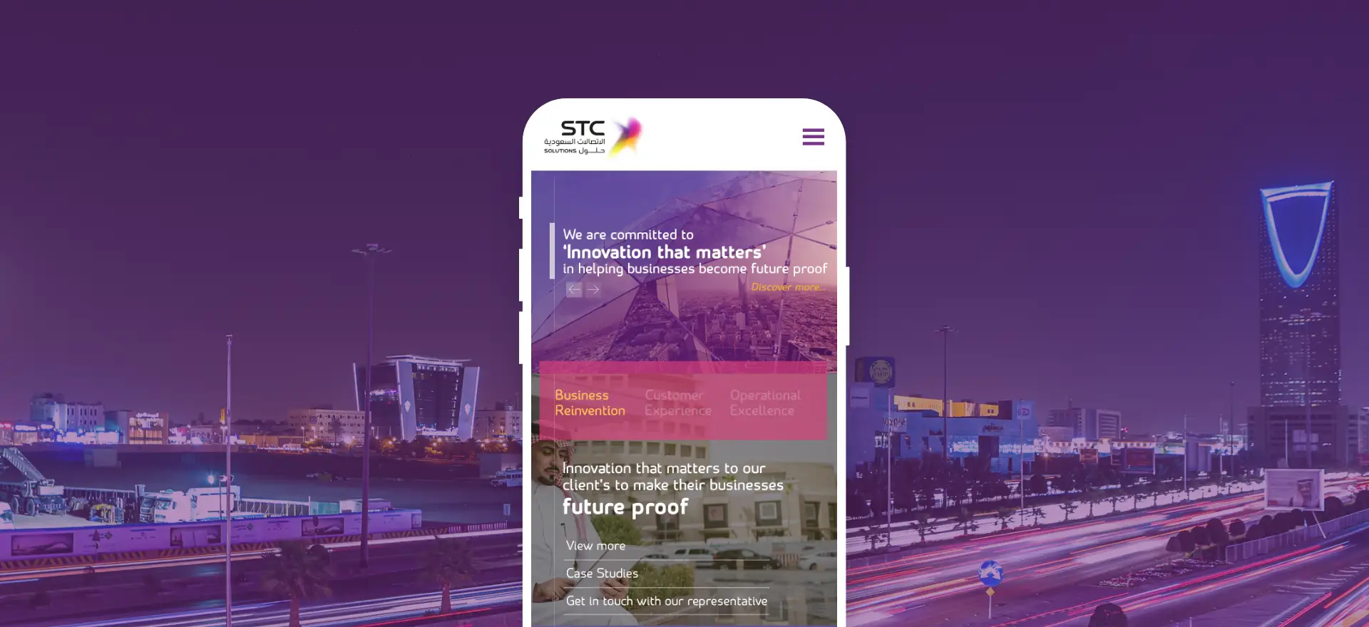 Spark Projects - stc Solutions Website UI / UX