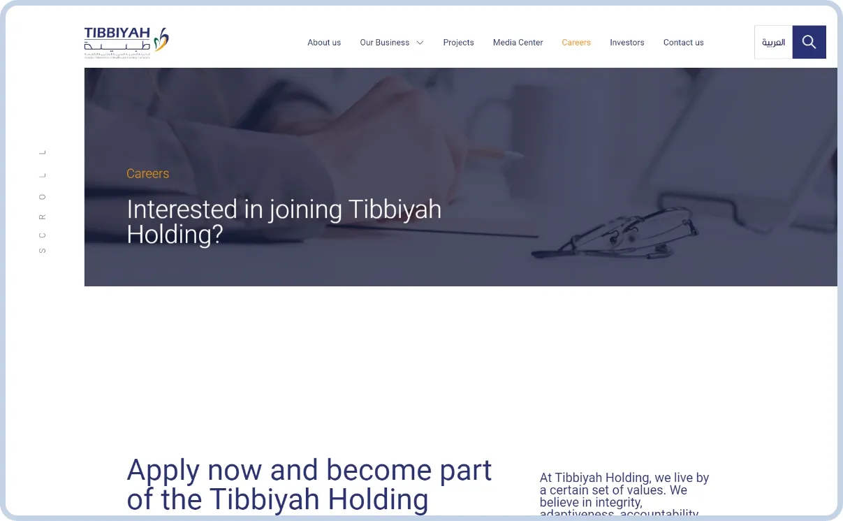 Spark Projects - Tibbiyah Website UI / UX